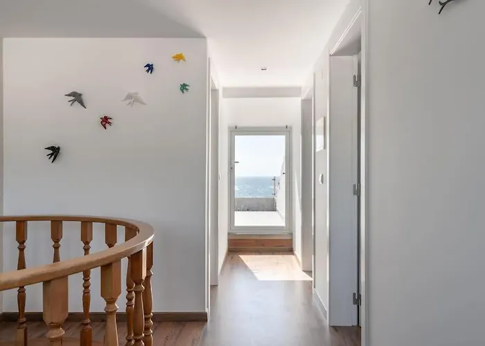 公寓 Sunset Terrace - Beachfront With Private Parking 纳扎雷